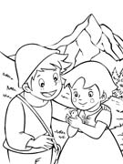 immagine heidi da colorare