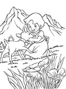 immagine heidi da colorare
