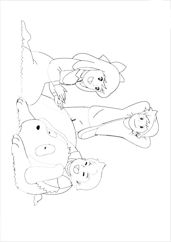 immagine heidi da colorare