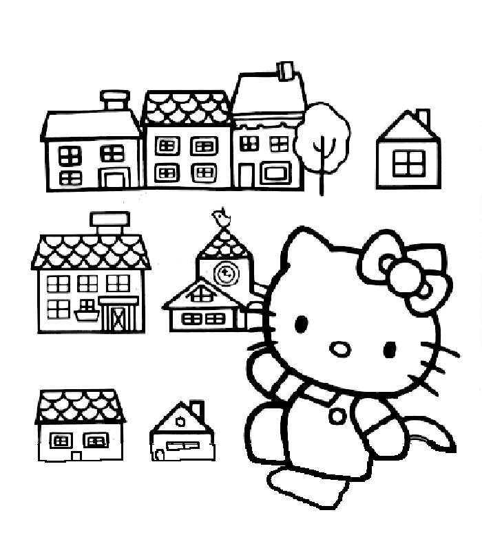 immagine hello kitty da colorare