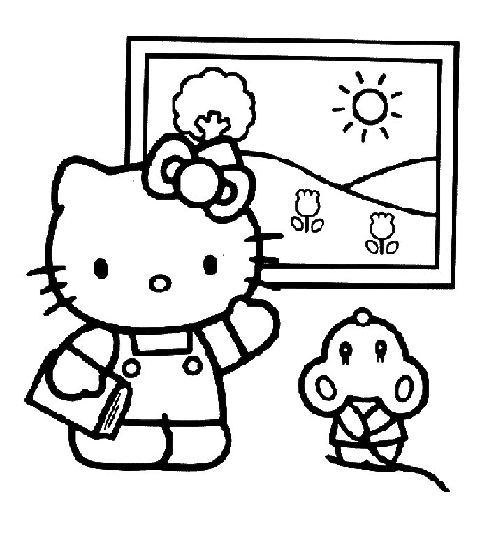 immagine hello kitty da colorare