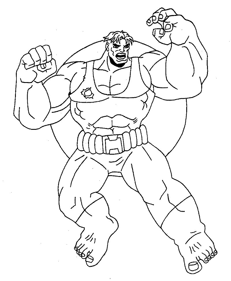 immagine hulk da colorare