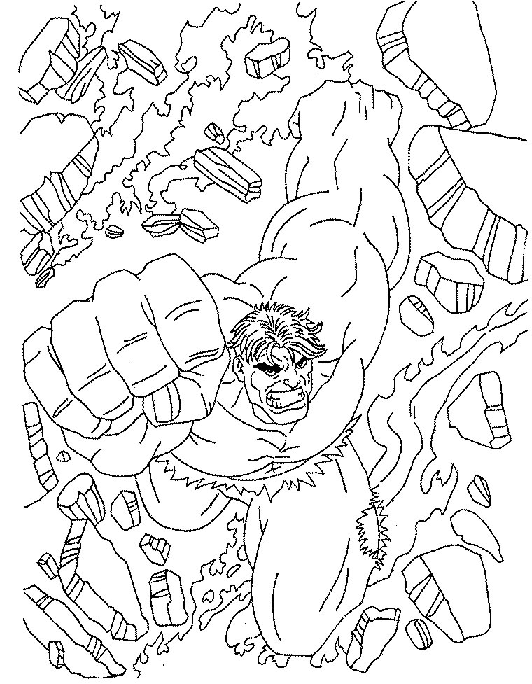 immagine hulk da colorare