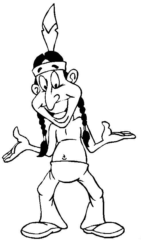 immagine indiani da colorare