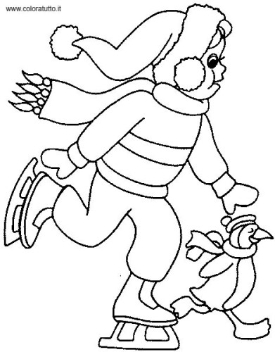 immagine inverno da colorare