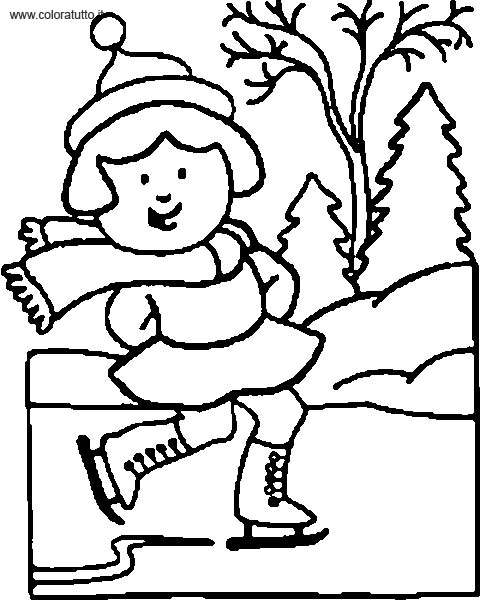 immagine inverno da colorare