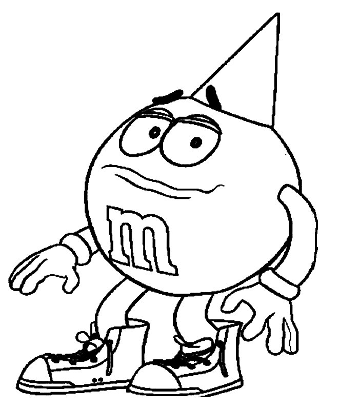 immagine m et m da colorare