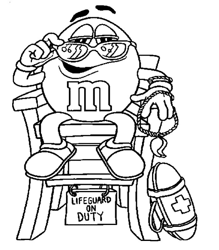immagine m et m da colorare