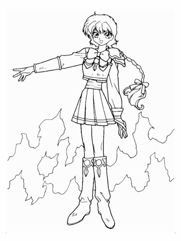 immagine magic knight da colorare