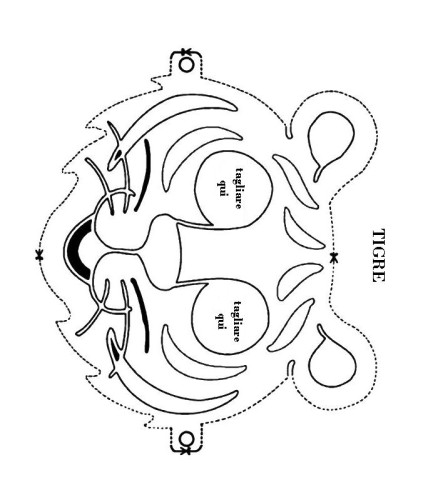 immagine maschere da colorare