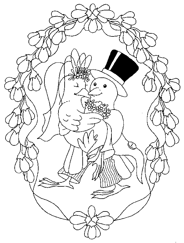 immagine matrimonio da colorare