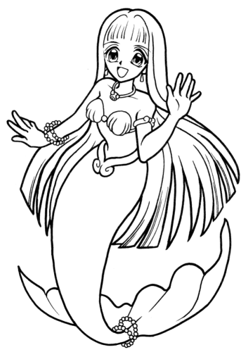 immagine mermaid melody da colorare