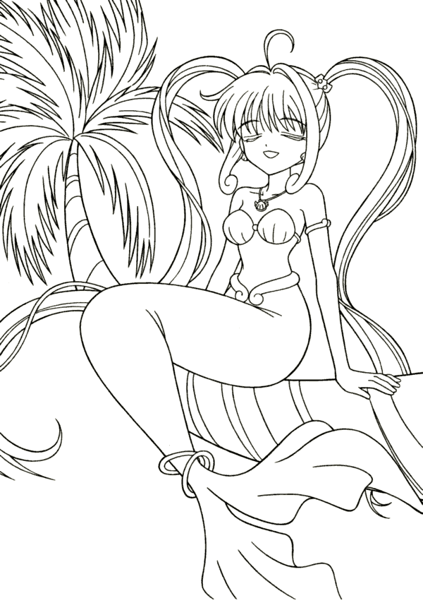 immagine mermaid melody da colorare