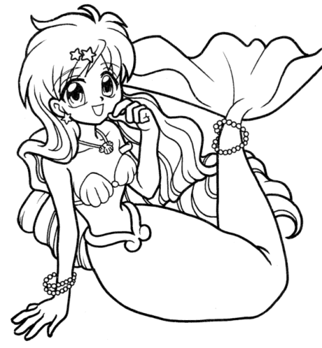 immagine mermaid melody da colorare