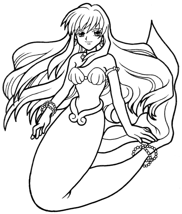 immagine mermaid melody da colorare