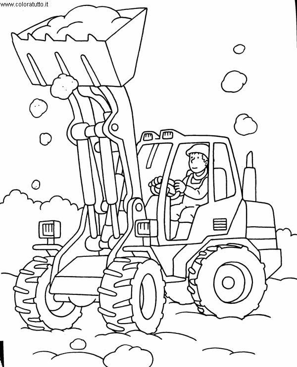 immagine mezzi pesanti da colorare