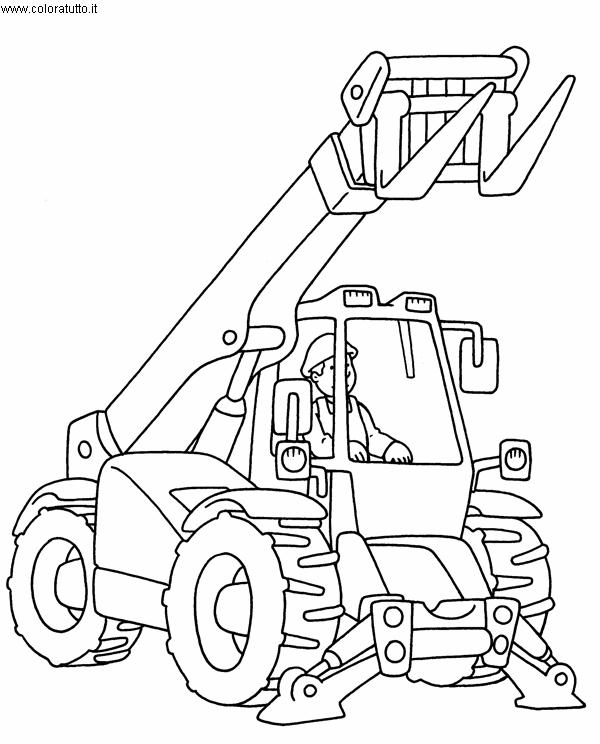 immagine mezzi pesanti da colorare