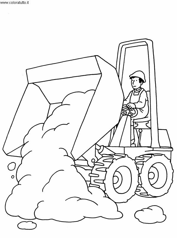 immagine mezzi pesanti da colorare