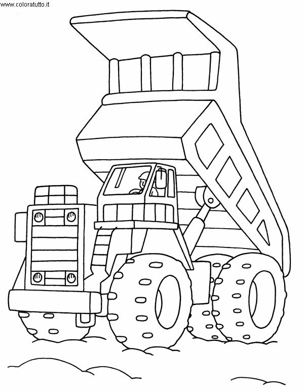 immagine mezzi pesanti da colorare