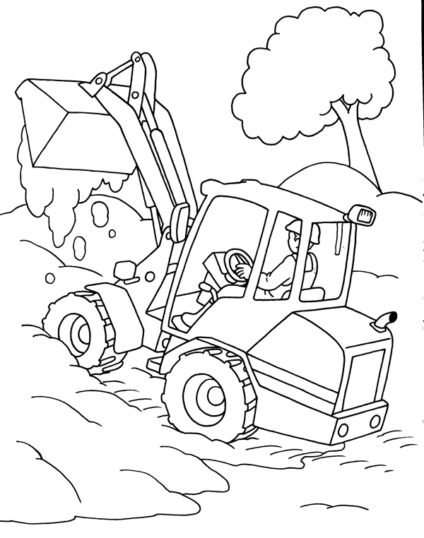 immagine mezzi pesanti da colorare