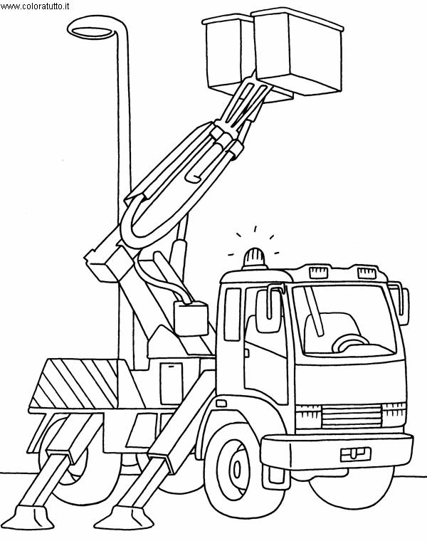 immagine mezzi pesanti da colorare