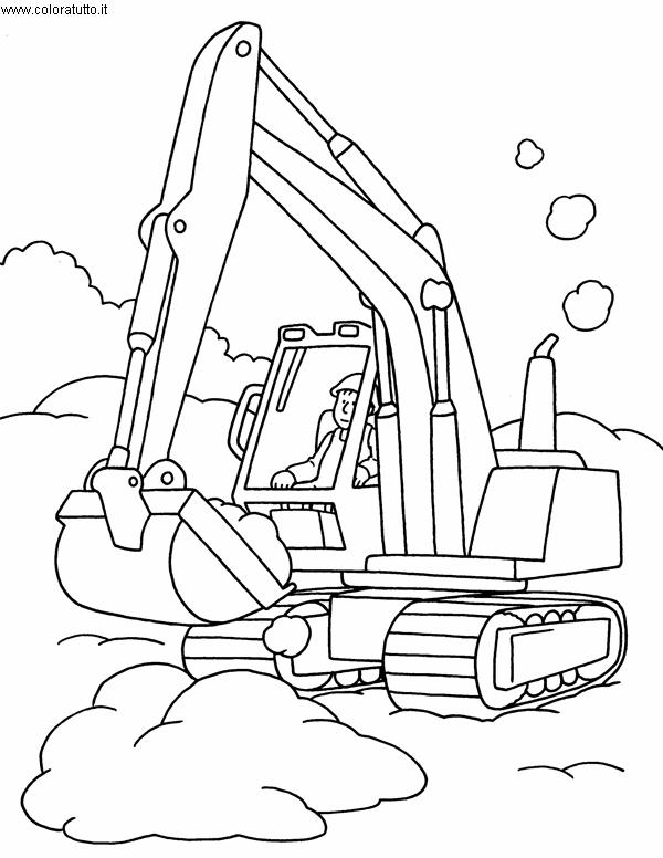 immagine mezzi pesanti da colorare