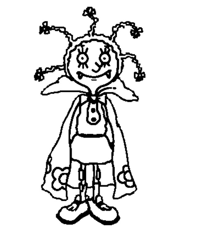 immagine mona la vampira da colorare