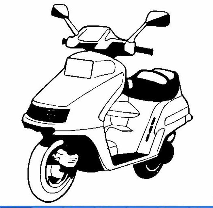 immagine moto da colorare