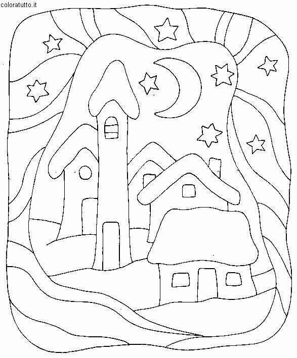 immagine paesi innevati da colorare