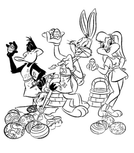 immagine pasqua da colorare