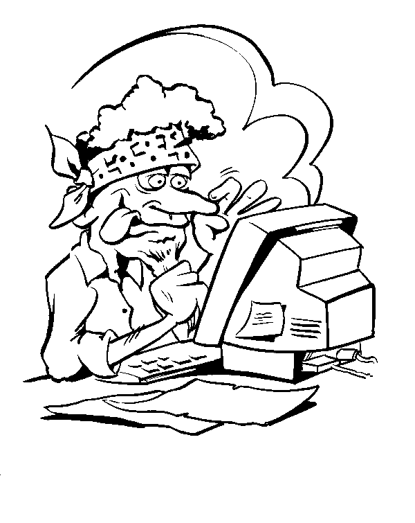 immagine pc da colorare