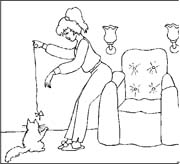 immagine persone con animali da colorare