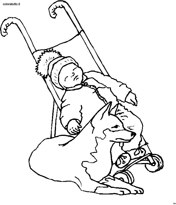 immagine persone con animali da colorare