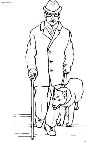 immagine persone con animali da colorare