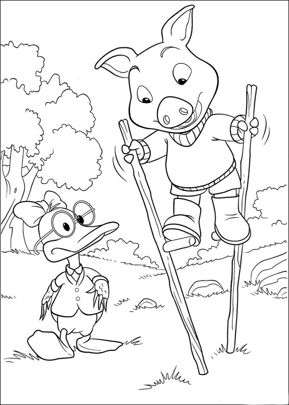 immagine piggly da colorare