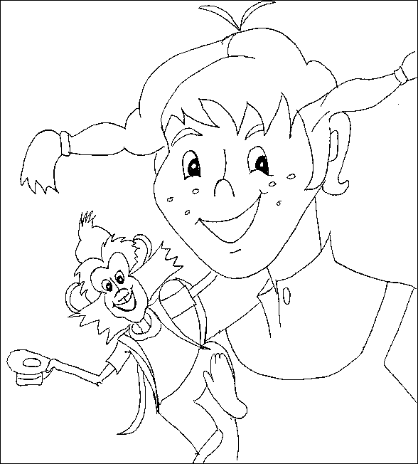 immagine pippicalzelunghe da colorare