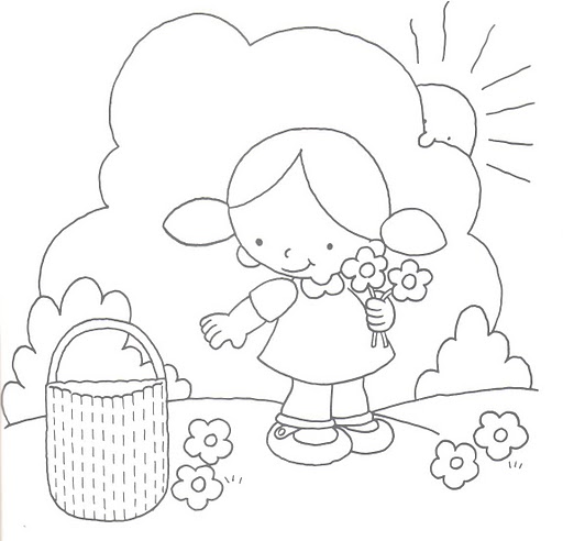 immagine primavera da colorare