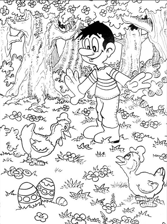 immagine primavera da colorare