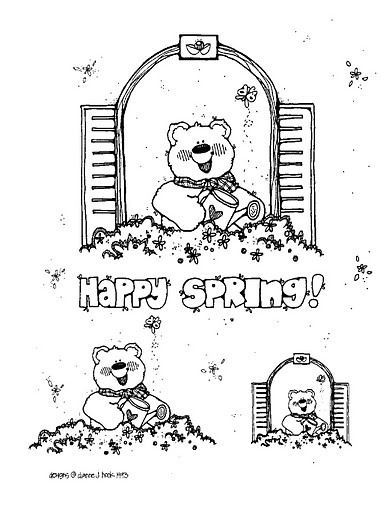 immagine primavera da colorare