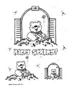 immagine primavera da colorare