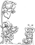 immagine primavera da colorare