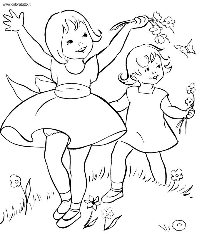 immagine primavera da colorare