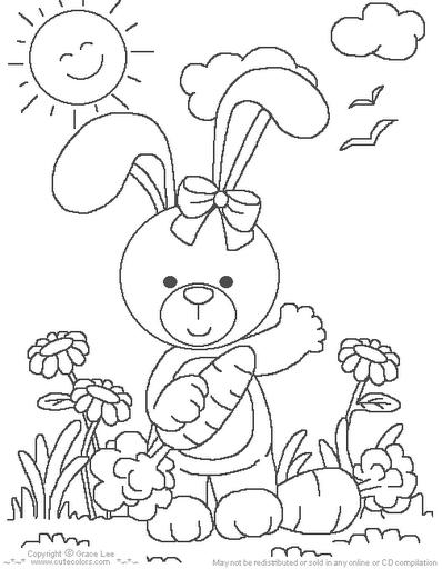 immagine primavera da colorare