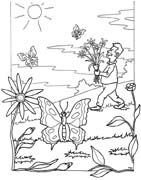 immagine primavera da colorare