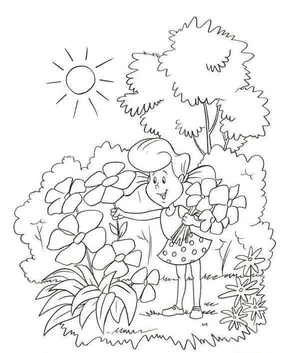 immagine primavera da colorare