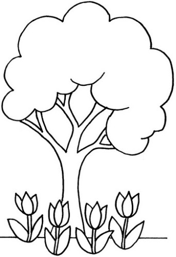 immagine primavera da colorare