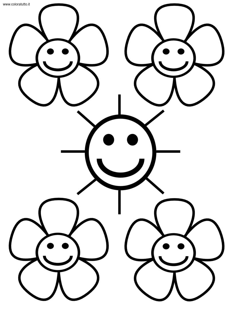 immagine primavera da colorare