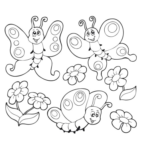 immagine primavera da colorare