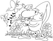 immagine primavera da colorare