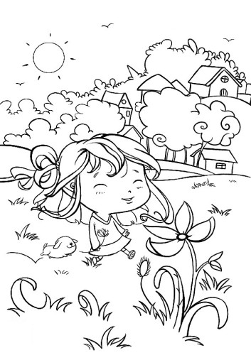 immagine primavera da colorare